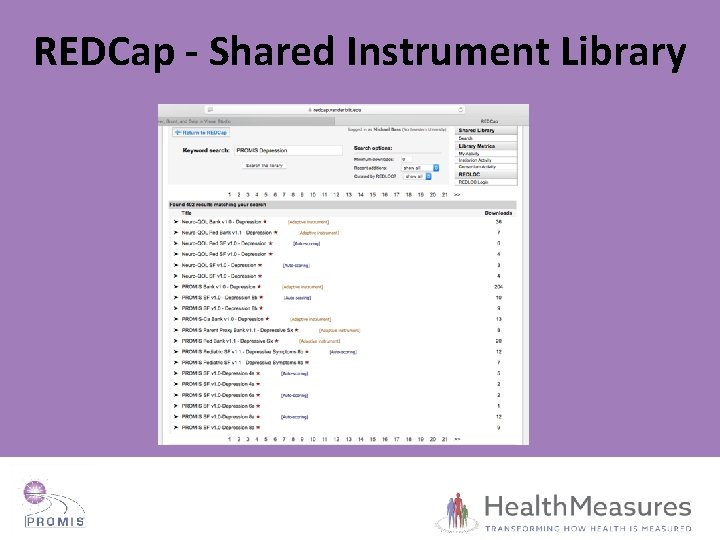 REDCap - Shared Instrument Library 