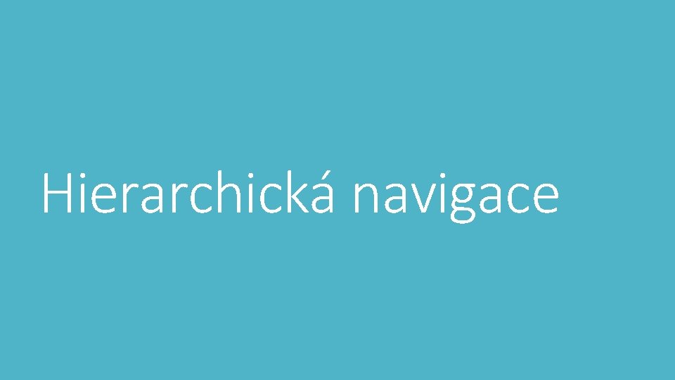 Hierarchická navigace 