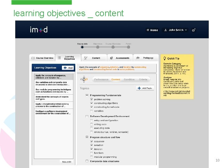 learning objectives _ content 10 