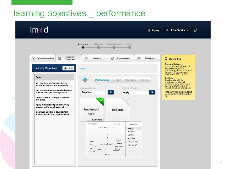 learning objectives _ performance 9 