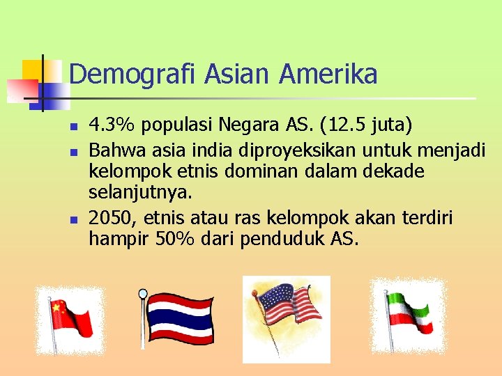 Demografi Asian Amerika n n n 4. 3% populasi Negara AS. (12. 5 juta)