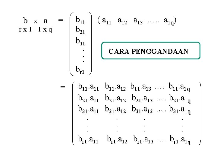 b x a rx 1 1 xq = = b 11 b 21 b