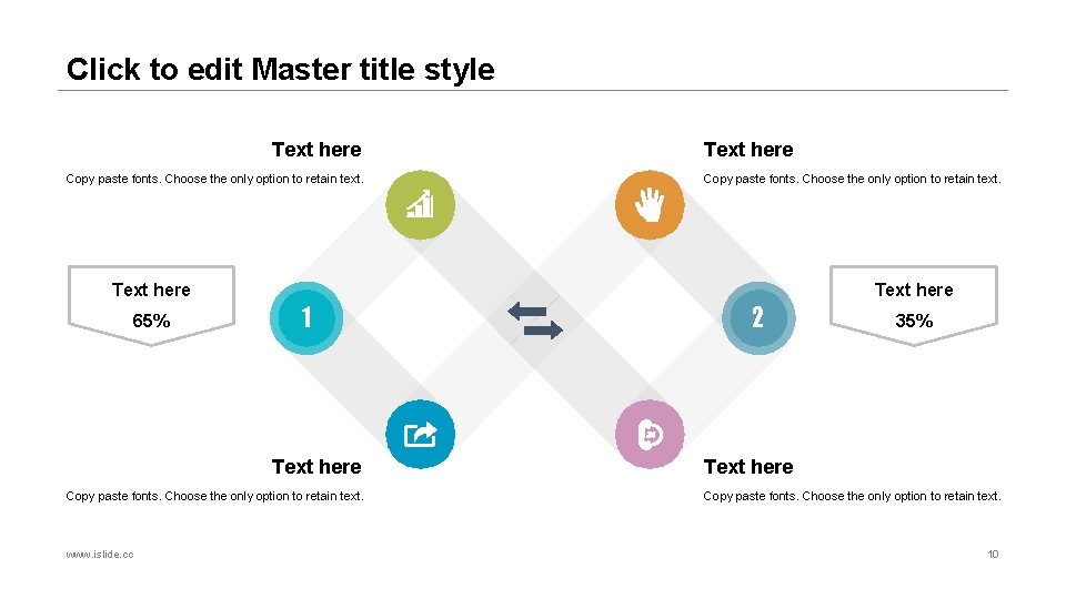 Click to edit Master title style Text here Copy paste fonts. Choose the only