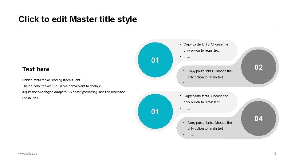 Click to edit Master title style • Copy paste fonts. Choose the only option