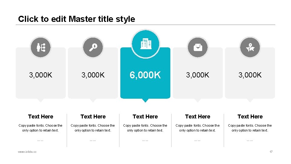 Click to edit Master title style 3, 000 K 6, 000 K 3, 000