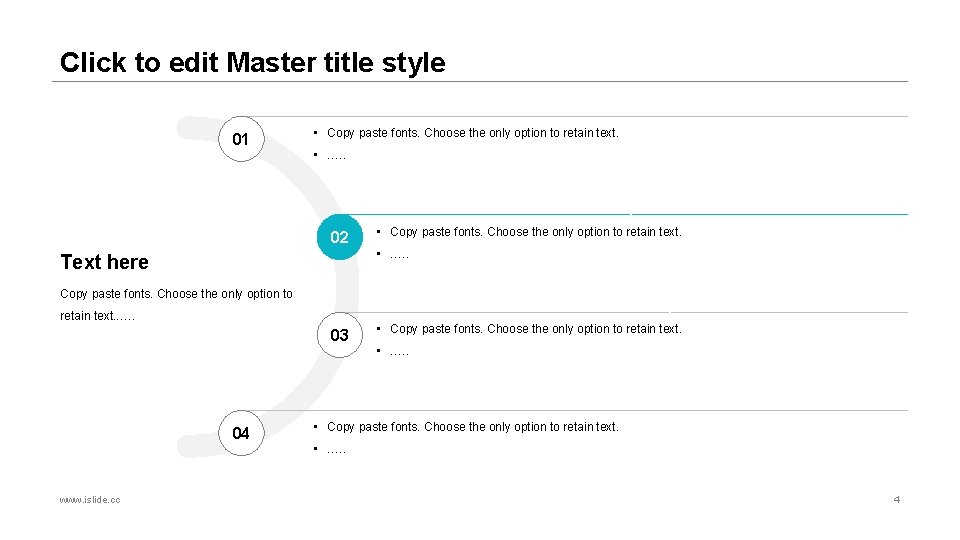 Click to edit Master title style 01 • Copy paste fonts. Choose the only