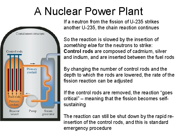 A Nuclear Power Plant If a neutron from the fission of U-235 strikes another