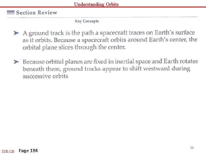 Understanding Orbits SSE-120 Page 184 25 