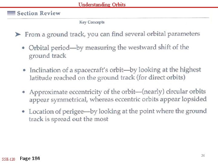 Understanding Orbits SSE-120 Page 184 26 
