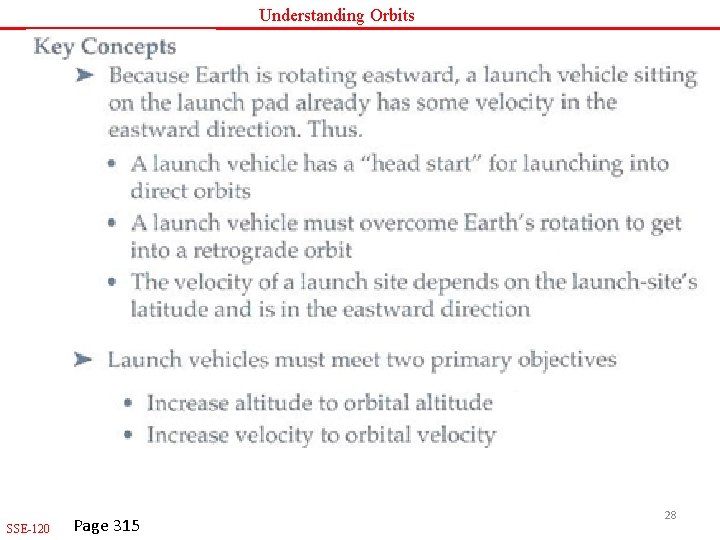 Understanding Orbits SSE-120 Page 315 28 