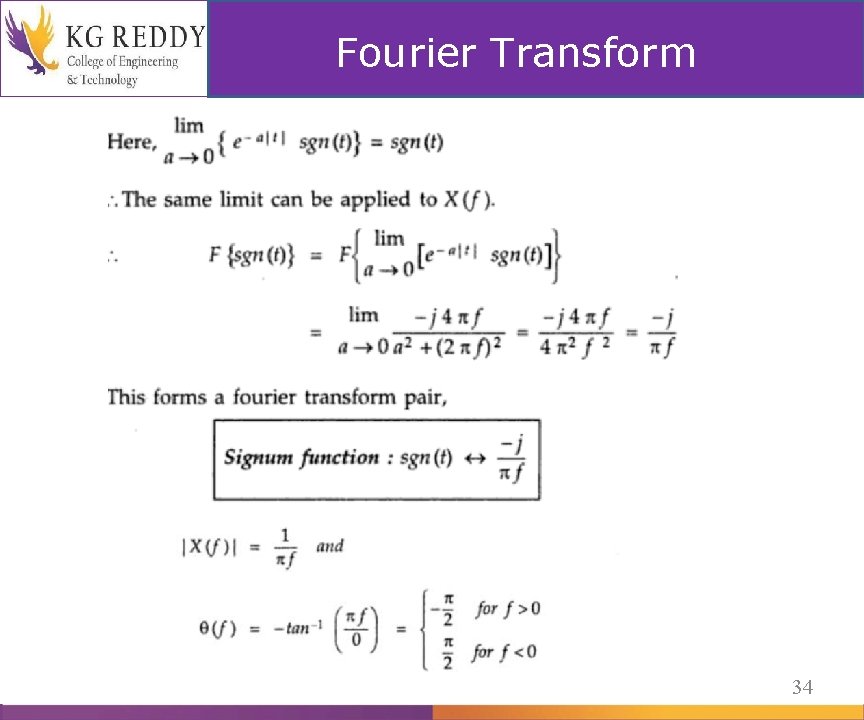 Fourier Transform 34 