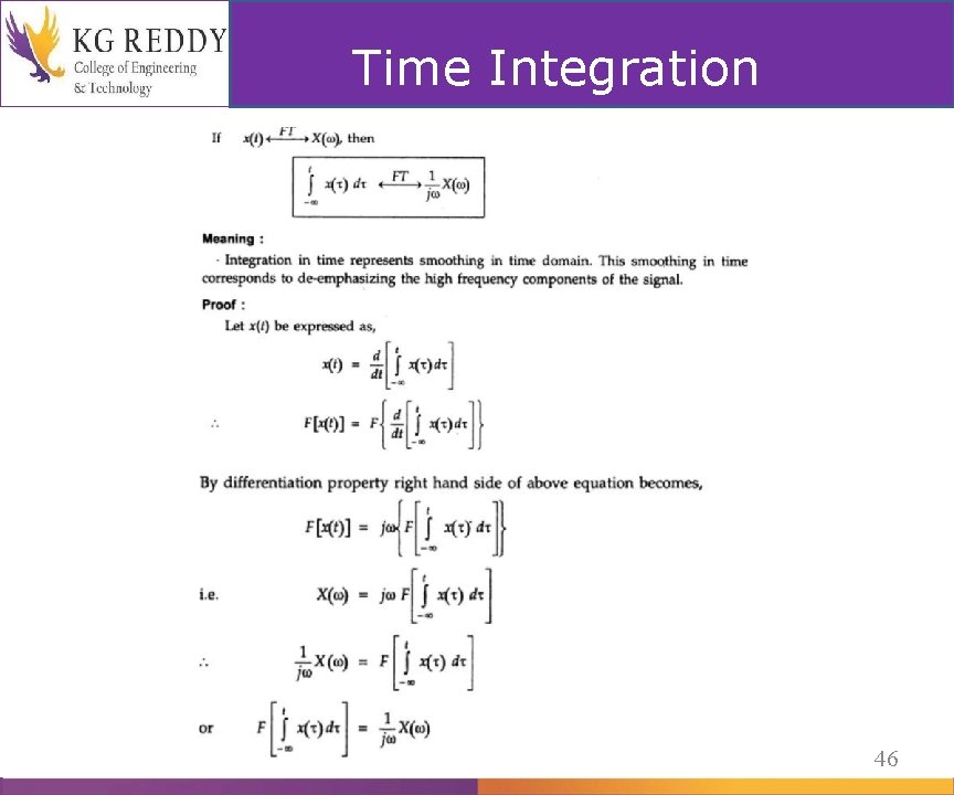 Time Integration 46 