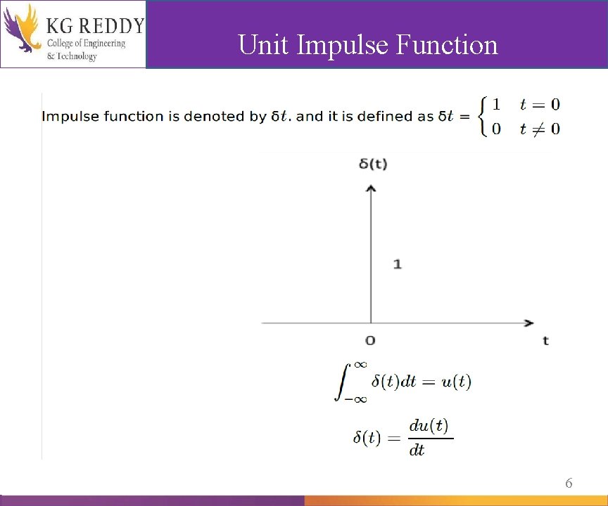 Unit Impulse Function 6 