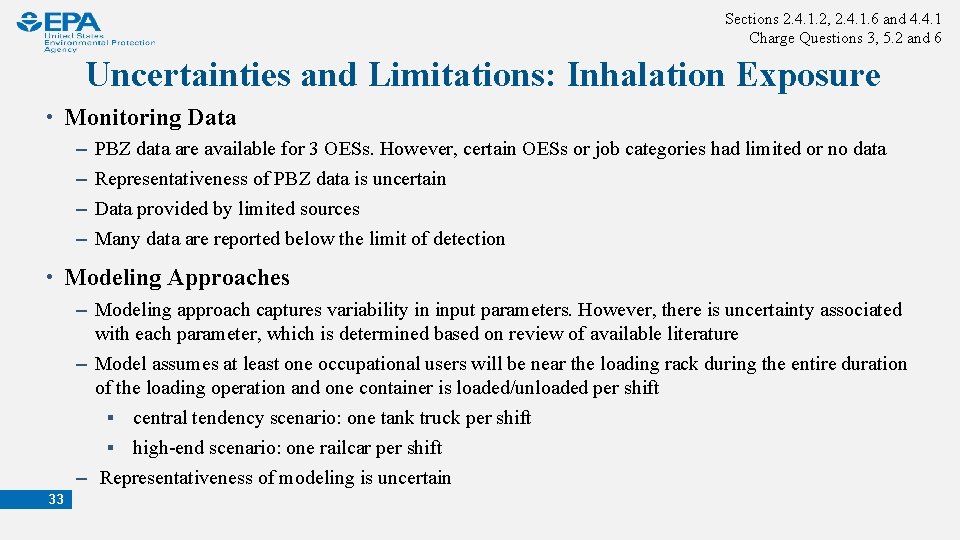 Sections 2. 4. 1. 2, 2. 4. 1. 6 and 4. 4. 1 Charge