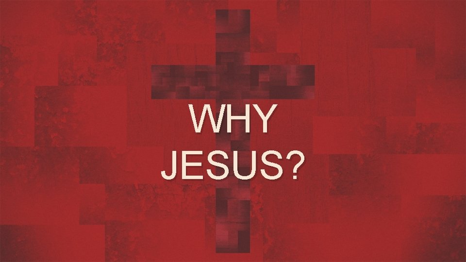 WHY JESUS? 
