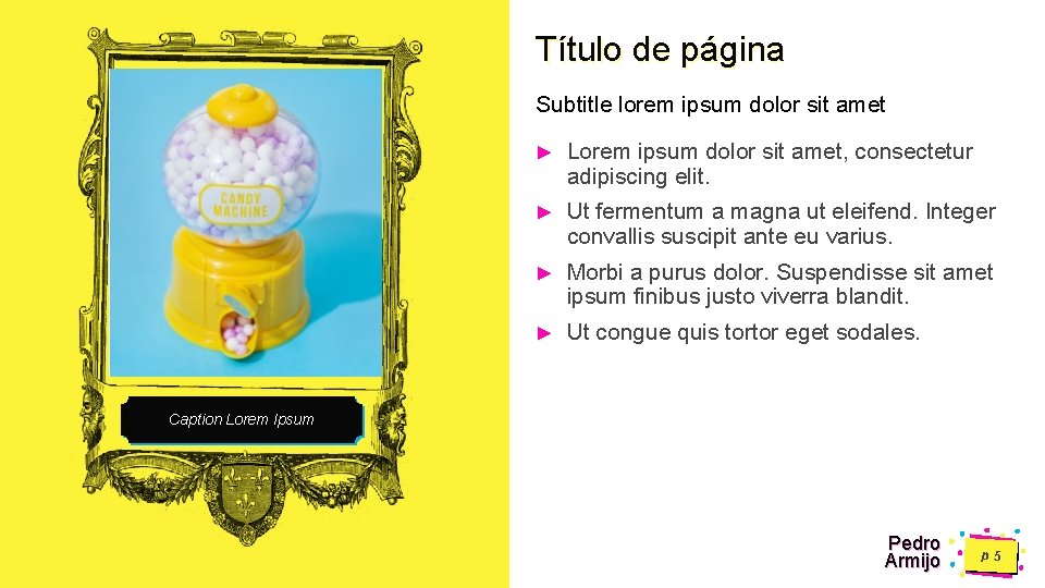 Título de página Subtitle lorem ipsum dolor sit amet ► Lorem ipsum dolor sit