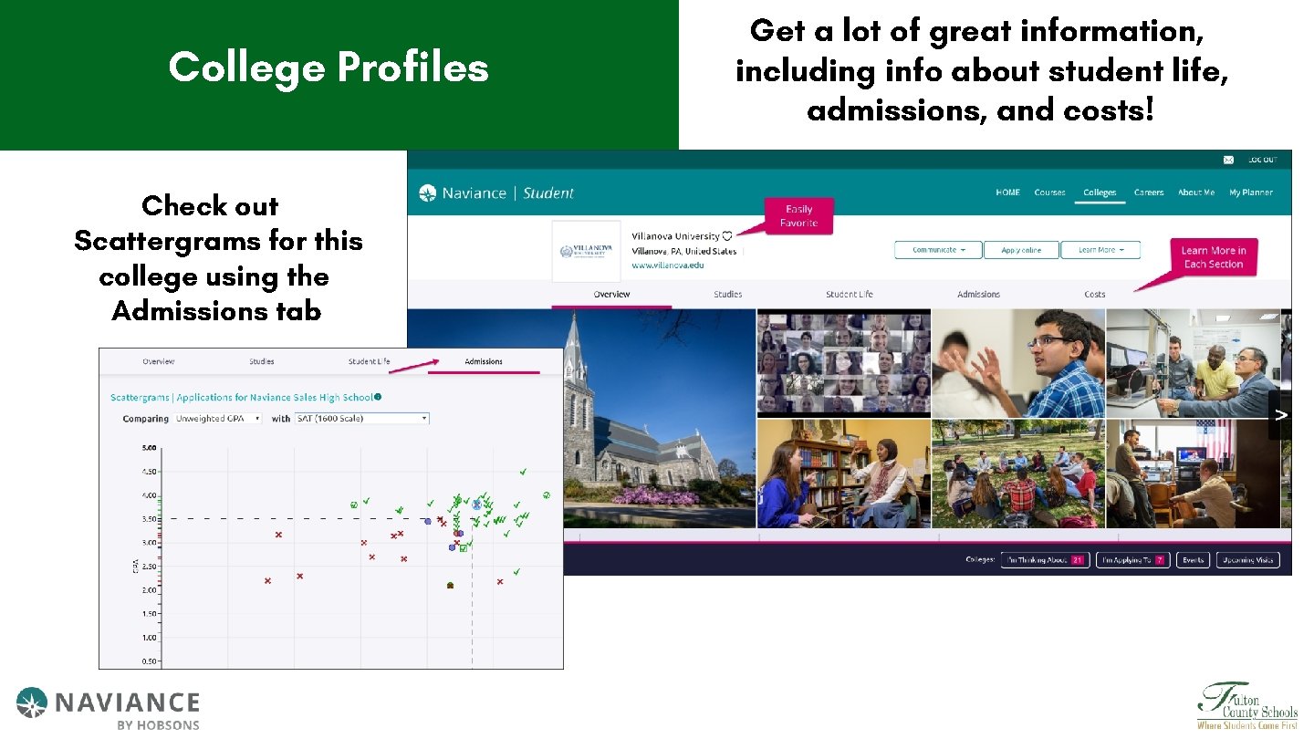 College Profiles Check out Scattergrams for this college using the Admissions tab Get a