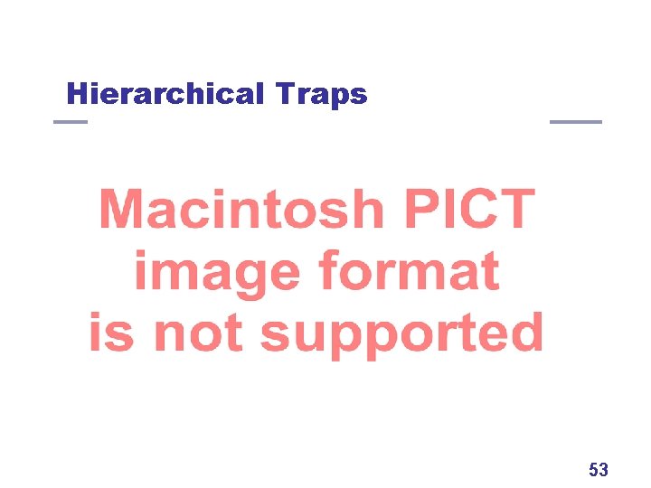 Hierarchical Traps 53 