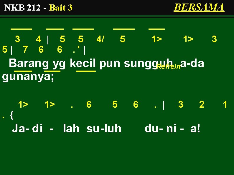 BERSAMA NKB 212 - Bait 3 3 5| 4 | 5 5 7 6