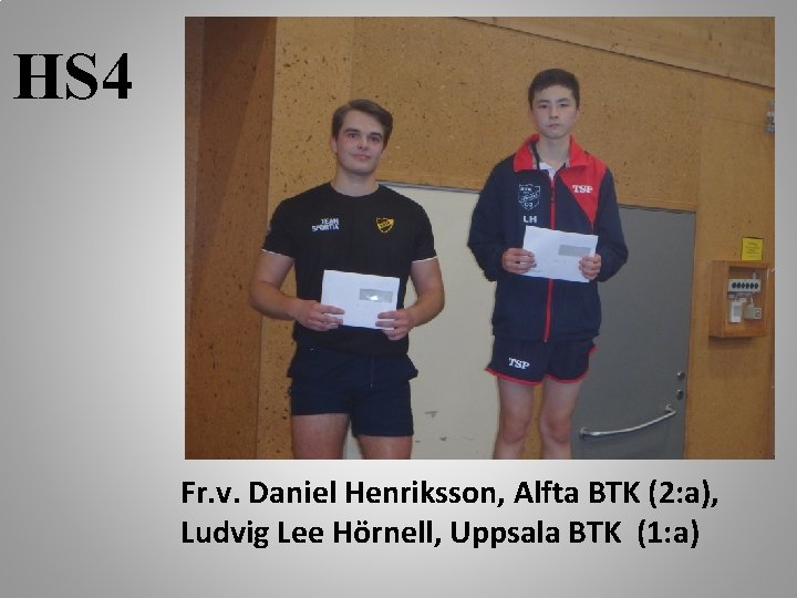 HS 4 Fr. v. Daniel Henriksson, Alfta BTK (2: a), Ludvig Lee Hörnell, Uppsala