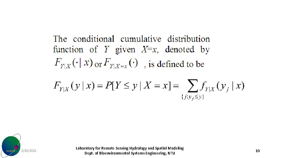2/20/2021 Laboratory for Remote Sensing Hydrology and Spatial Modeling Dept. of Bioenvironmental Systems Engineering,