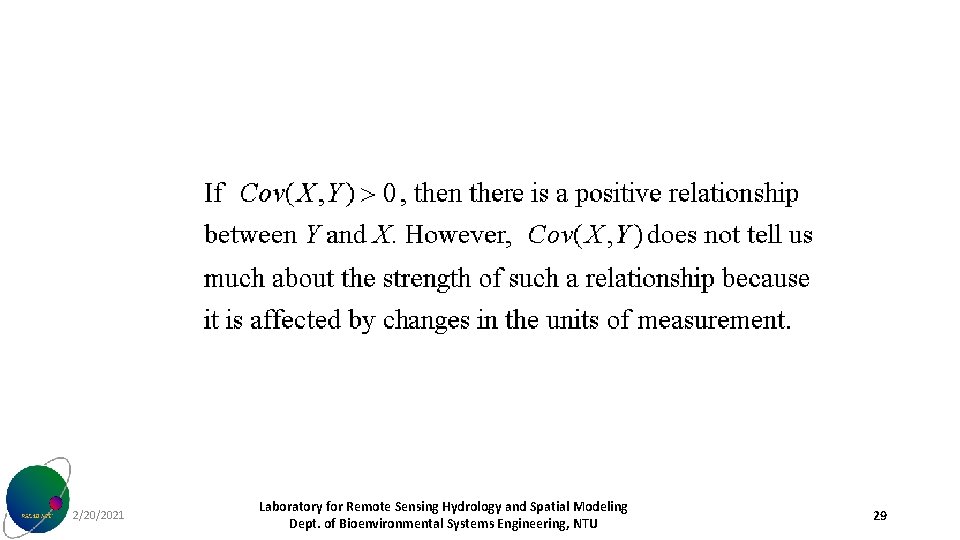2/20/2021 Laboratory for Remote Sensing Hydrology and Spatial Modeling Dept. of Bioenvironmental Systems Engineering,
