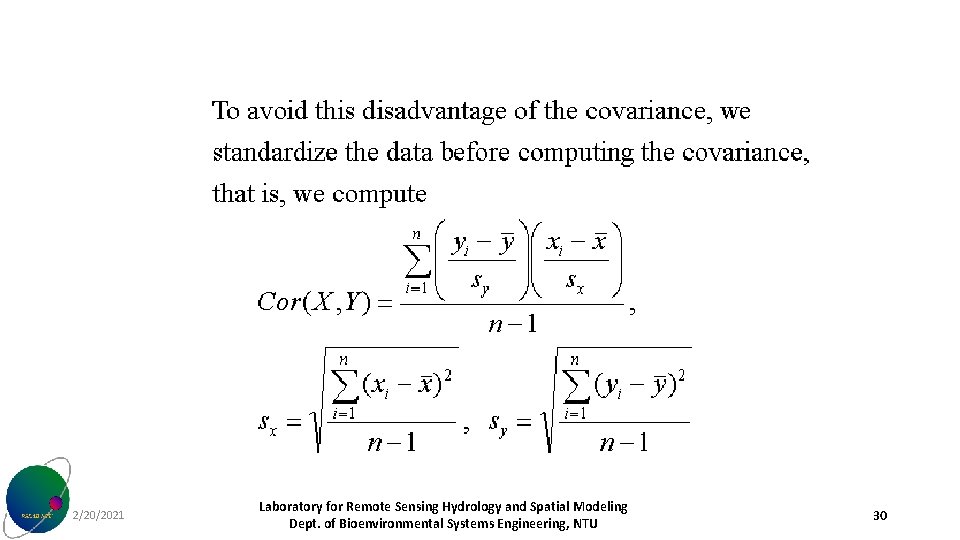 2/20/2021 Laboratory for Remote Sensing Hydrology and Spatial Modeling Dept. of Bioenvironmental Systems Engineering,