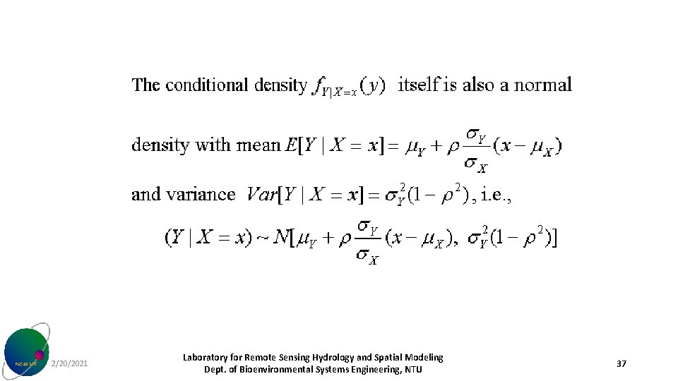 2/20/2021 Laboratory for Remote Sensing Hydrology and Spatial Modeling Dept. of Bioenvironmental Systems Engineering,