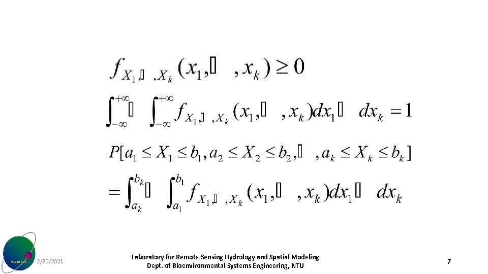 2/20/2021 Laboratory for Remote Sensing Hydrology and Spatial Modeling Dept. of Bioenvironmental Systems Engineering,