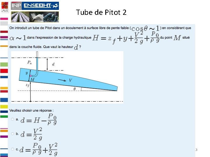 Tube de Pitot 2 Mardi 24 février 2015, O. Thual Amphi inversé : Hydraulique