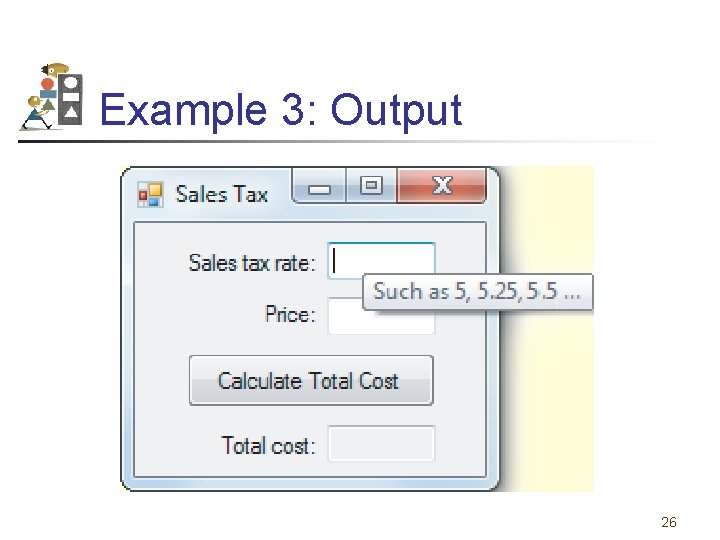 Example 3: Output 26 