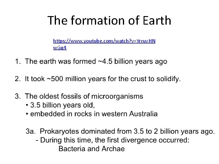 The formation of Earth https: //www. youtube. com/watch? v=Yrruv. HN w. Gq 4 