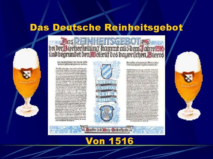 Das Deutsche Reinheitsgebot Von 1516 