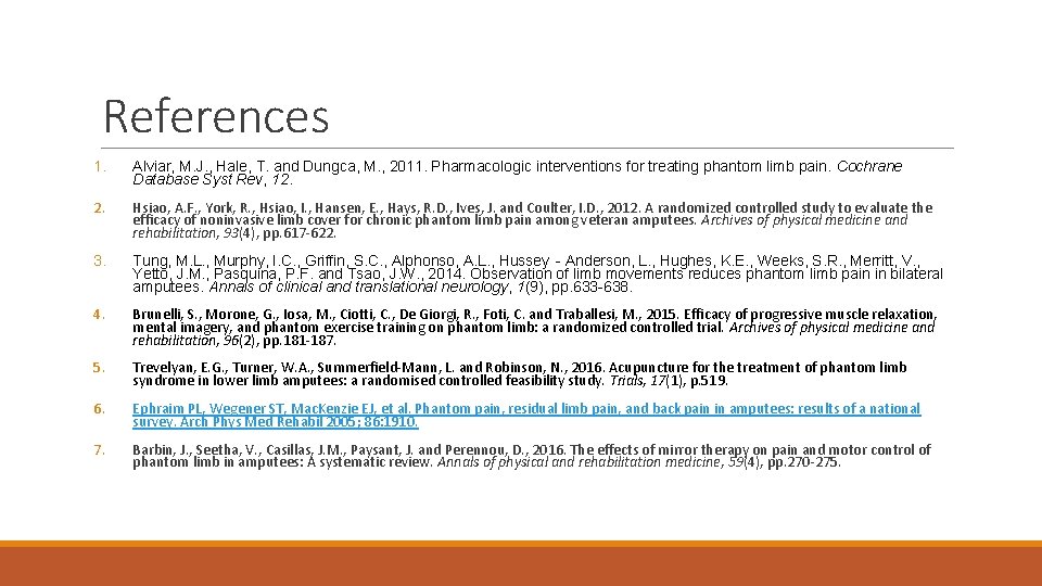 References 1. Alviar, M. J. , Hale, T. and Dungca, M. , 2011. Pharmacologic