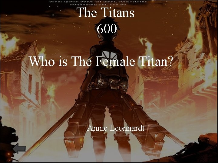 The Titans 600 Who is The Female Titan? Annie Leonhardt 