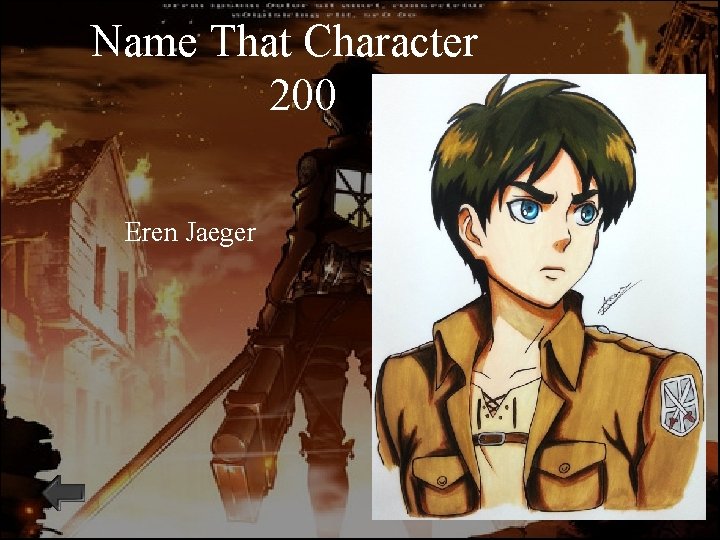 Name That Character 200 Eren Jaeger 