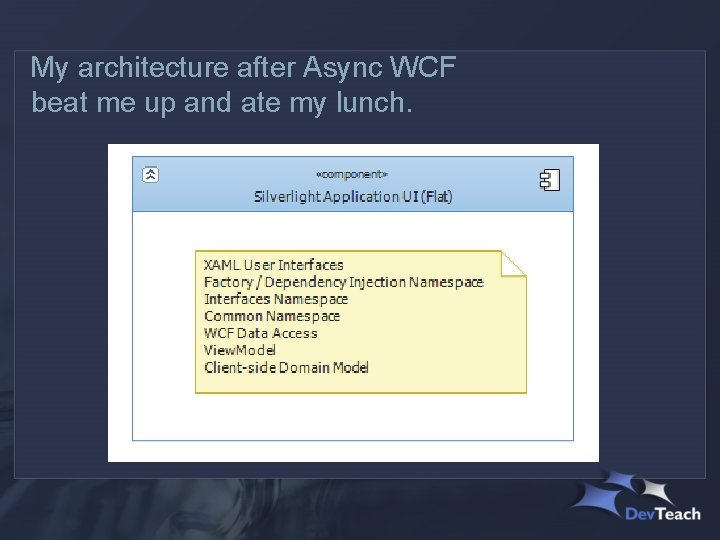 My architecture after Async WCF beat me up and ate my lunch. 