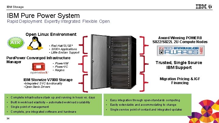 IBM Storage IBM Pure Power System Rapid Deployment. Expertly Integrated. Flexible. Open Linux Environment