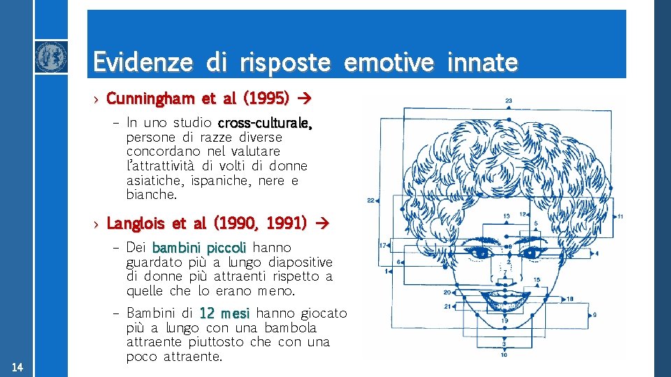 Evidenze di risposte emotive innate › Cunningham et al (1995) – In uno studio