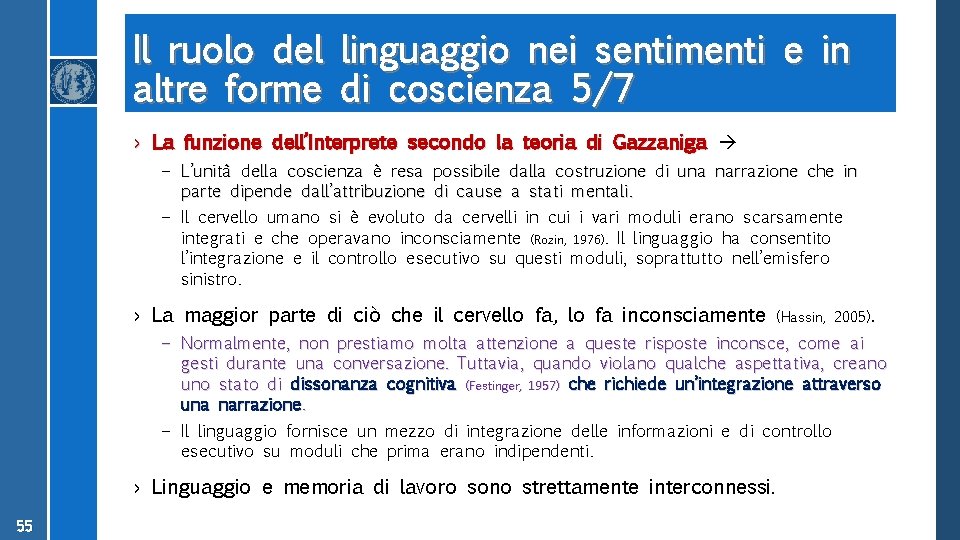 Il ruolo del linguaggio nei sentimenti e in altre forme di coscienza 5/7 ›