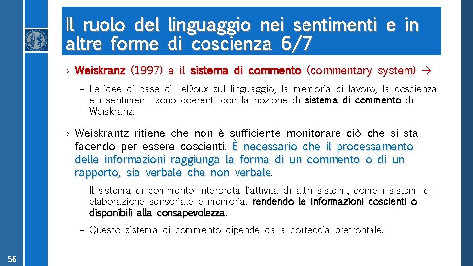 Il ruolo del linguaggio nei sentimenti e in altre forme di coscienza 6/7 ›