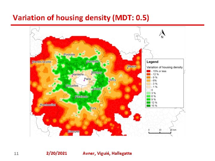 Variation of housing density (MDT: 0. 5) 11 2/20/2021 Avner, Viguié, Hallegatte 