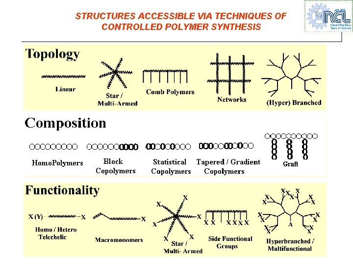 STRUCTURES ACCESSIBLE VIA TECHNIQUES OF CONTROLLED POLYMER SYNTHESIS 