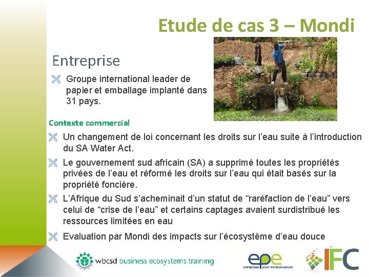 Etude de cas 3 – Mondi Entreprise Ë Groupe international leader de papier et