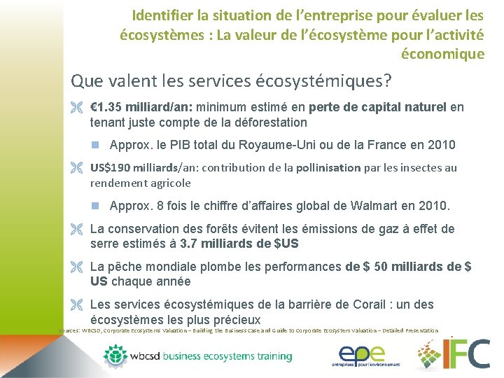 Identifier la situation de l’entreprise pour évaluer les écosystèmes : La valeur de l’écosystème