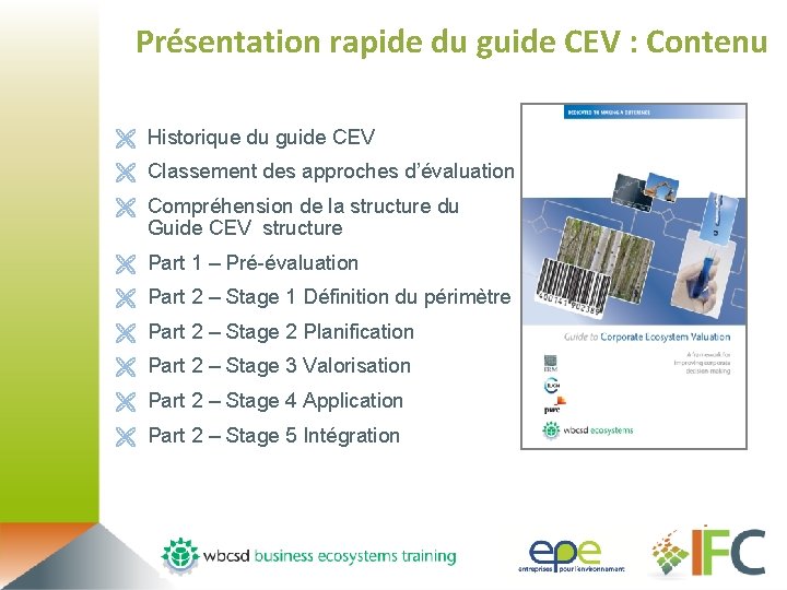 Présentation rapide du guide CEV : Contenu Ë Historique du guide CEV Ë Classement