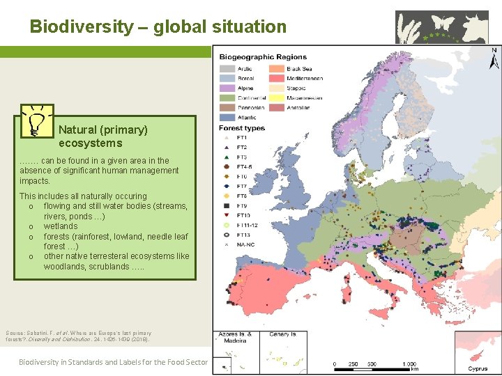 Biodiversity – global situation Natural (primary) ecosystems ……. can be found in a given