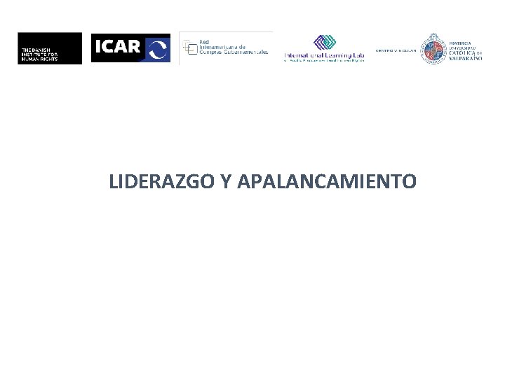 LIDERAZGO Y APALANCAMIENTO 