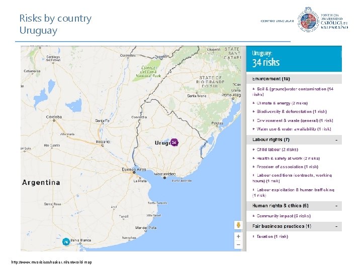 Risks by country Uruguay http: //www. mvorisicochecker. nl/en/world-map 