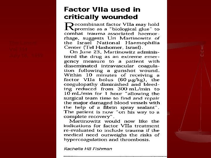 The Lancet Vol 354 July 10, 1999 